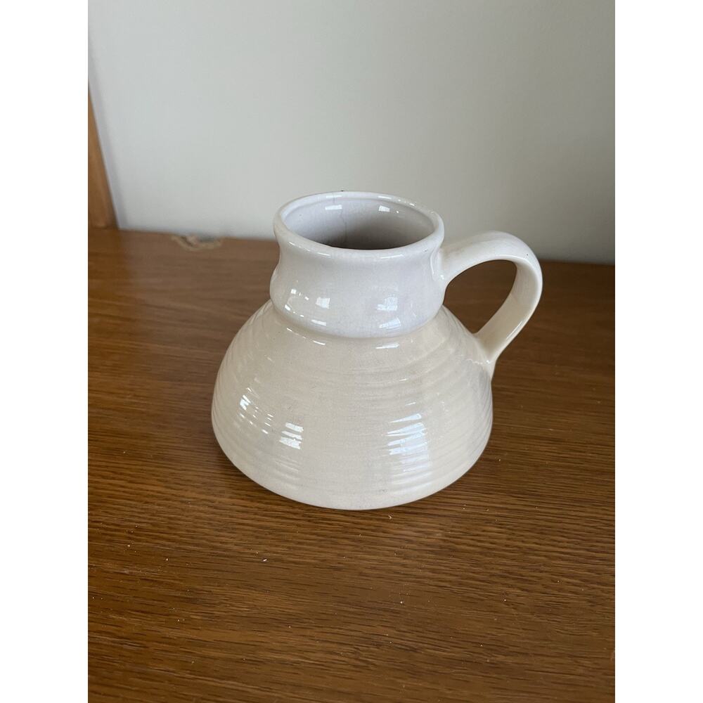 Vintage Cream Pitcher Jug With A Beehive Shape